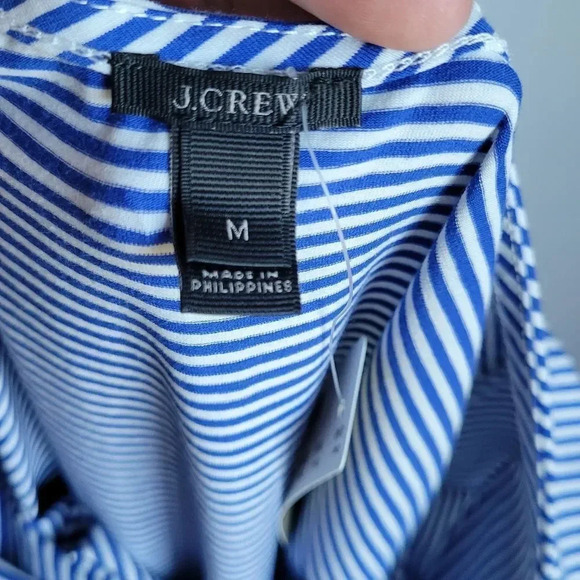 J. Crew, New, Nautical Blue Striped Form Knit Bodysuit Top, Size Medium - Picture 11 of 14